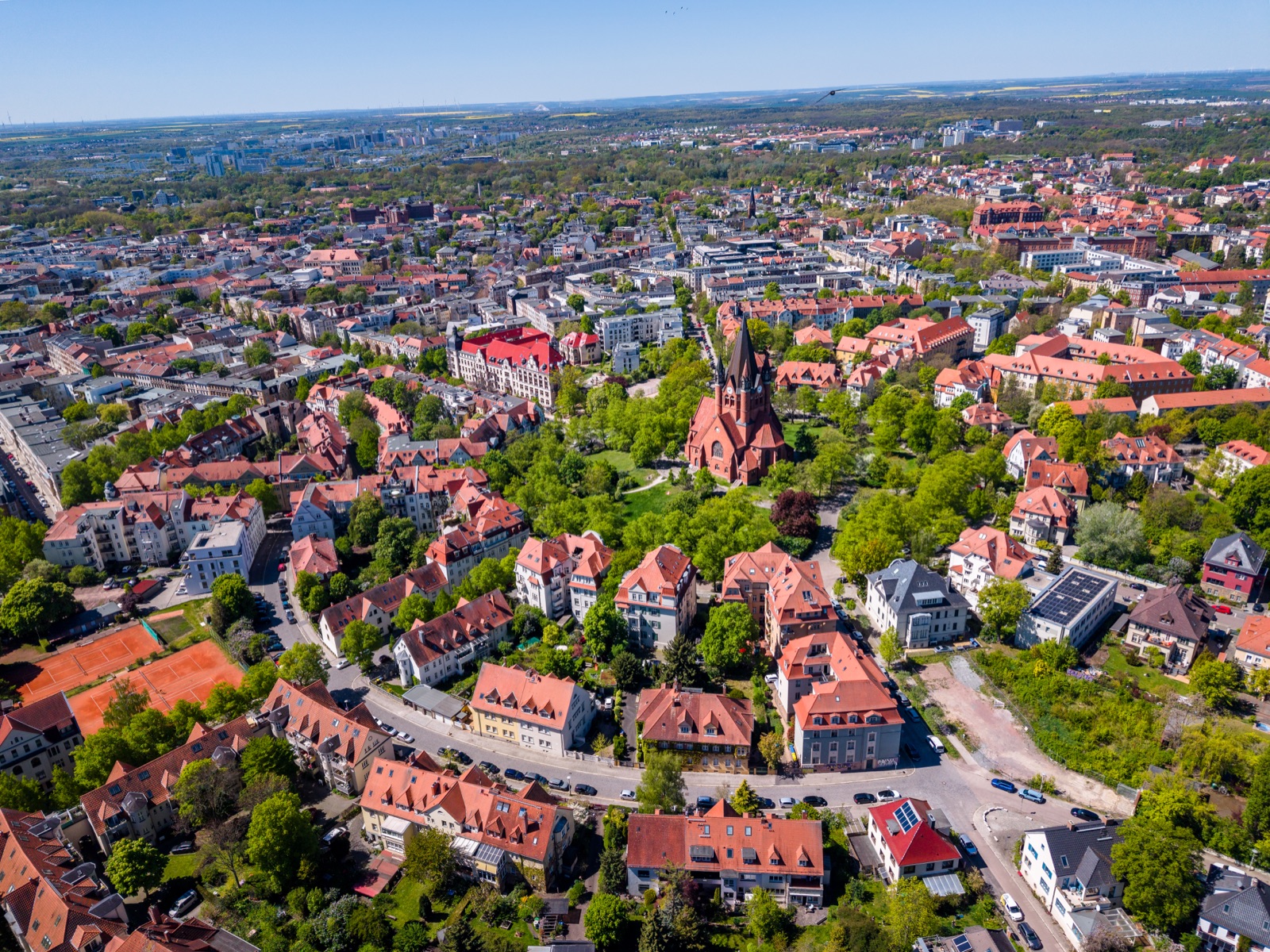 Halle (Saale) aus der Luft